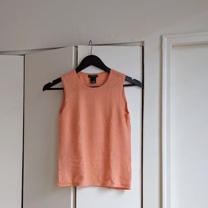 100% Cashmere Peachy Pink Sleeveless Sweater